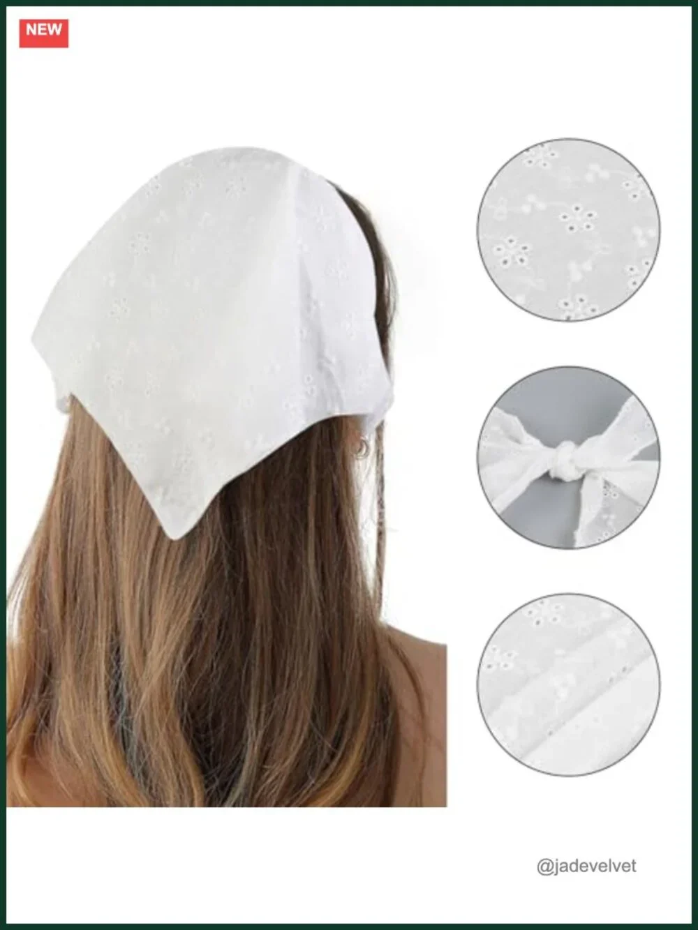 Trendy Women's Hair Bandana Head Scarf Triangle Kerchief Adjustable